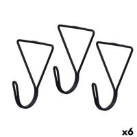 Hangers Gift Decor Zwart Metaal Driehoekig Set 3 Onderdelen (6 Stuks) - thumbnail