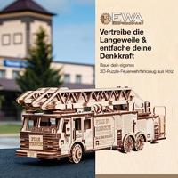 Eco Wood Fire Truck 3D Puzzel houten modelbouw DIY Knutselen - thumbnail