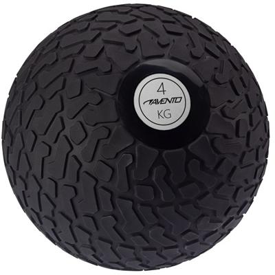 Avento fitnessbal Slam 4kg 23 cm rubber/zand zwart Avento fitnessbal Slam 4kg 23 cm rubber/zand zwart