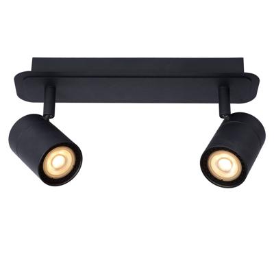 Lucide LENNERT - Plafondspot Badkamer - LED Dimb. - GU10 - 2x5W 3000K - IP44 - Zwart Lucide LENNERT - Plafondspot Badkamer - LED Dimb. - GU10 - 2x5W 3000K - IP44 - Zwart