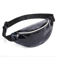 Modieuze Unisex borst tas Fanny Pack taille tas waterdichte Laser tassen (zwart) - thumbnail