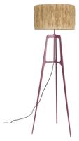 Dutchbone Vloerlamp 'Afra' Raffia, 157cm, kleur Plum - thumbnail