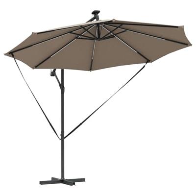 Cantilever Banana Parasol met slot Taupe 294 x 294 x 248 cm Cantilever Banana Parasol met slot Taupe 294 x 294 x 248 cm