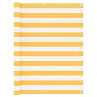 VidaXL Balkonscherm 120x400 cm oxford stof wit en geel - thumbnail