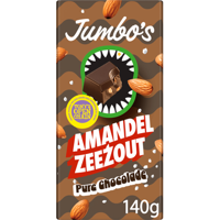 Jumbo&apos;s Pure Chocolade Amandel Zeezout 140 g - thumbnail
