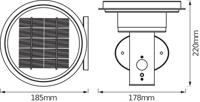 OSRAM HOMELIGHTING ENDURA Style Solar Wall Sensor Double Circle 6W Black 4099854455506 LED-buitenlamp (wand) - thumbnail