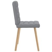 Eetkamerstoelen 4 st stof lichtgrijs - thumbnail