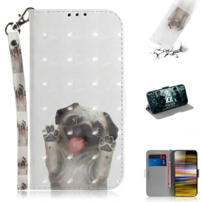 3D-schilderij patroon gekleurde tekening horizontale Flip lederen draagtas met houder & kaartsleuven & portemonnee voor Sony Xperia 10 plus (PUG)
