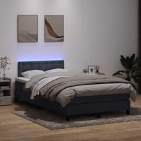 Boxspring met matras en LED fluweel donkergrijs 120x220 cm - thumbnail