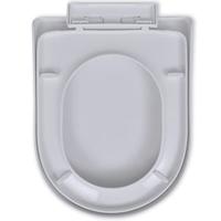 VidaXL Toiletbril soft-close vierkant wit - thumbnail