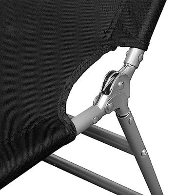 VidaXL Ligbed inklapbaar gepoedercoat staal zwart VidaXL Ligbed inklapbaar gepoedercoat staal zwart