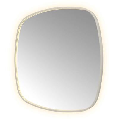 Spiegel Hotbath &MORE 100x100 cm LED-Verlichting Spiegelverwarming Deens Ovaal RVS Spiegel Hotbath &MORE 100x100 cm LED-Verlichting Spiegelverwarming Deens Ovaal RVS
