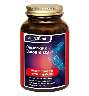 All Natural Oesterkalk, Boron & D3 Tabletten