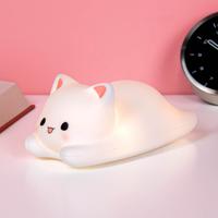 Liggende kat nachtlampje - thumbnail