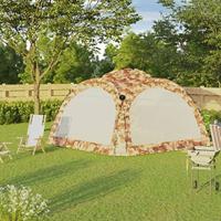 Partytent met LED en 4 zijwanden 3,6x3,6x2,3 m camouflage - thumbnail
