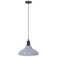 Hanglamp in hoogte verstelbaar E27 31 cm metaal glanzend grijs - thumbnail