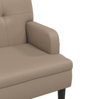 Bankje met rugleuning 112x65,5x75 cm kunstleer cappuccinokleur - thumbnail