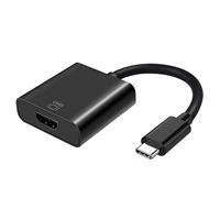 AISENS A109-0344 USB-C naar HDMI converter 4k@60Hz, USB-C stekker op HDMI-bus, zwart, 15 cm - thumbnail