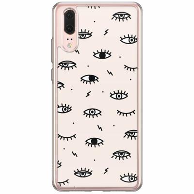 Huawei P20 siliconen hoesje - Eyes on you