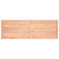 Tafelblad 180x60x(2-4)cm behandeld massief eikenhout lichtbruin - thumbnail