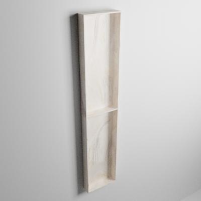 MONDIAZ EASY Nis 89,5x29,5cm in solid surface kleur Ostra. 2 vakken geschikt voor in- of opbouw