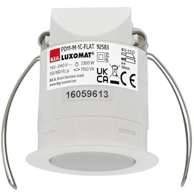 B.E.G. Brück 92583 Aanwezigheidsmelder Inbouw (in muur of meubel), Inbouw (in muur) 360 ° Relais Wit IP20