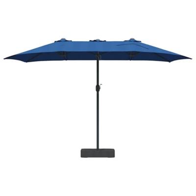 Tuinparasol Blauw 385 x 209 x 244 cm Stof Tuinparasol Blauw 385 x 209 x 244 cm Stof