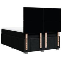 Boxspring met matras stof zwart 140x200 cm - thumbnail