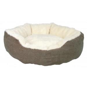 Trixie 37041 Bett Yuma, ø 45 cm, braun/wollweiß