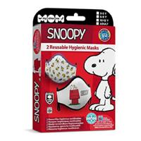 Hygiënisch en herbruikbaar gezichtsmasker gemaakt van stof Snoopy Volwassen (2 uds) - thumbnail