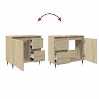 Wastafelkast 65x33x60 cm bewerkt hout sonoma eikenkleurig - thumbnail