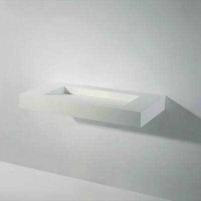 Wastafel Ideavit Solidsquare 90x46x10 cm Solid Surface Mat Wit Ideavit