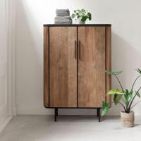 DTP Home Opbergkast 'Soho' Teakhout en betonlook, 130 x 90cm - thumbnail