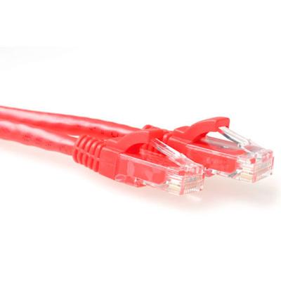 ACT Rode 0,25 meter U/UTP CAT6 patchkabel snagless met RJ45 connectoren ACT Rode 0,25 meter U/UTP CAT6 patchkabel snagless met RJ45 connectoren