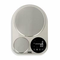 Digitale keukenweegschaal voor twee - ADE - ISABELLA - Roestvrij staal/Kunststof - 23x16,5 cm - Inclusief 3 AAA-batterijen - thumbnail