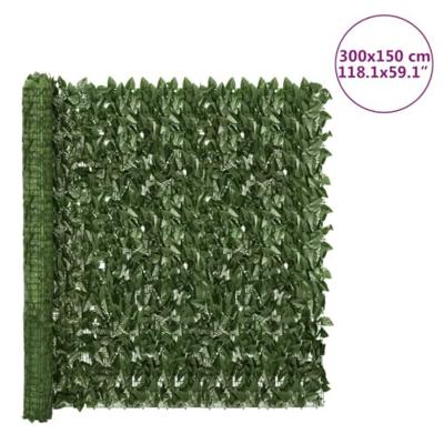 VidaXL Balkonscherm met donkergroene bladeren 300x150 cm VidaXL Balkonscherm met donkergroene bladeren 300x150 cm