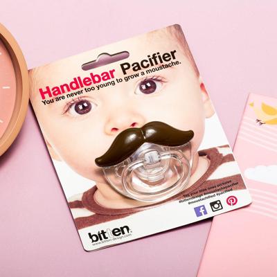 Fopspeen met snor - Bruin (handlebar) Fopspeen met snor - Bruin (handlebar)
