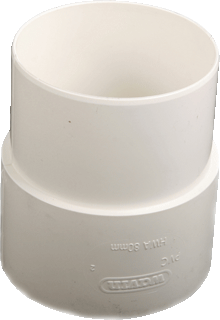 Wavin HWA fitt -buis, PVC, grijs, 70mm, uitvoering trompstuk/verbindingsstuk,