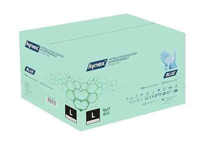 Handschoen hynex nitril bio l blauw 3.5gr 100st | 10 stuks