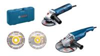 Bosch Blauw GWS 22-230 J haakse slijper | 230mm 2200w | + GWS 7-125 Haakse Slijper + diamantschijven - 06018C130A - thumbnail
