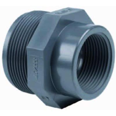 Effast Soknippel 2" x 1¼" Buitendraad Binnendraad - PVC Drukbestendig - Universeel voor PVC Leidingsystemen