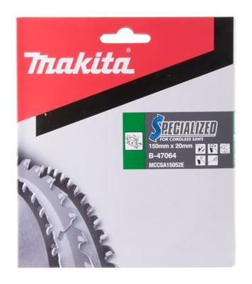 Makita Cirkelzaagblad voor Aluminium | Specialized | Ø 150mm Asgat 20mm 52T - B-47064