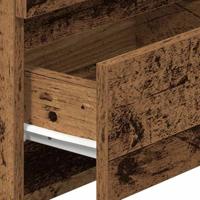 Nachtkastjes 2 st met 2 lades 40x33x60 cm oud houtkleurig - thumbnail