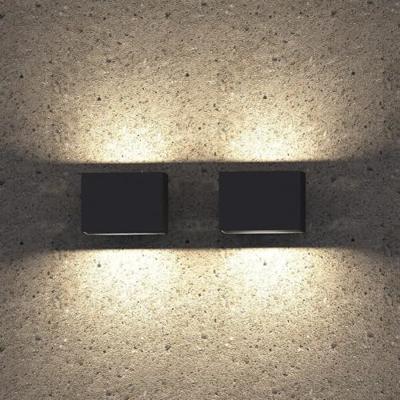Segment Up en Down Muurlamp Zwart Small - thumbnail
