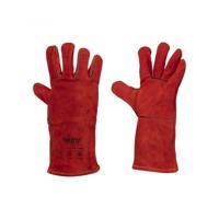 Lashandschoen HV353/36RK rood, 5 vingers, 36cm kap - thumbnail