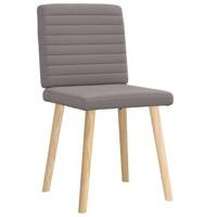 Eetkamerstoelen draaibaar 2 st stof taupe - thumbnail