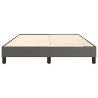 Boxspringframe kunstleer grijs 140x190 cm - thumbnail
