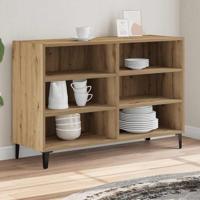 Dressoir 103,5x35x70 cm bewerkt hout artisanaal eikenkleurig - thumbnail