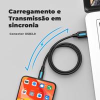 Kabel USB A naar USB-C Vention COZBG Zwart 1,5 m - thumbnail