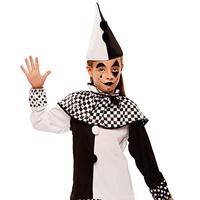 Harlekijn Kostuum Meisje Pien Zwart/Wit - thumbnail